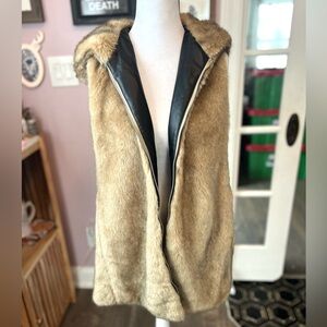 Zara Tan Faux Fur Vest